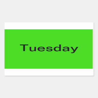 Dagen van de week Kleurgecodeerde kalender Visuele Rechthoekige Sticker