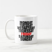 Dagen van de week koffiemok (Links)