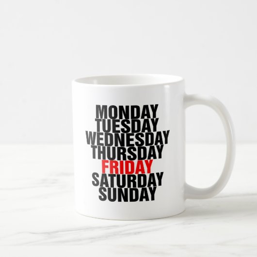 Dagen van de week koffiemok (Rechts)