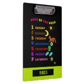 Dagen van de week leren klembord (Rechts)