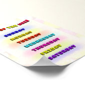 Dagen van de week leren poster (Hoek)