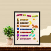 Dagen van de week leren poster