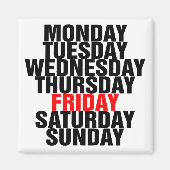 Dagen van de week magneet (Voorkant)