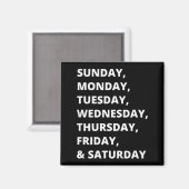 Dagen Van De Week Magneet (Voorkant / Achterkant)
