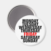 Dagen van de week magneet (Voorkant / Achterkant)