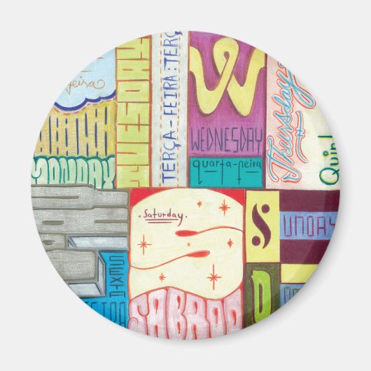 Dagen van de week magneet (Voorkant)