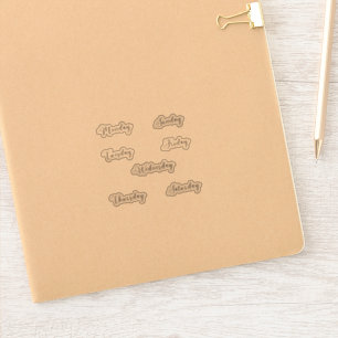 Dagen van de Week Planner Sticker Curvy