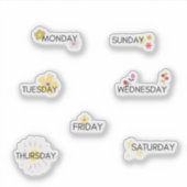 Dagen van de Week Planner Sticker Flower (Voorkant)