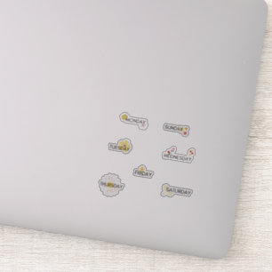 Dagen van de Week Planner Sticker Flower