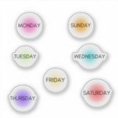 Dagen van de Week Planner Sticker Gradient (Voorkant)