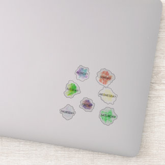 Dagen van de Week Planner Sticker Waterverf