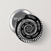 Dagen van de week ronde button 5,7 cm (Voorkant /achterkant)