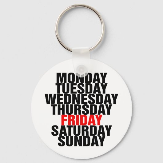 Dagen van de week sleutelhanger (Voorkant)