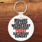 Dagen van de week sleutelhanger (Voorkant)