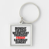 Dagen van de week sleutelhanger (Voorkant)