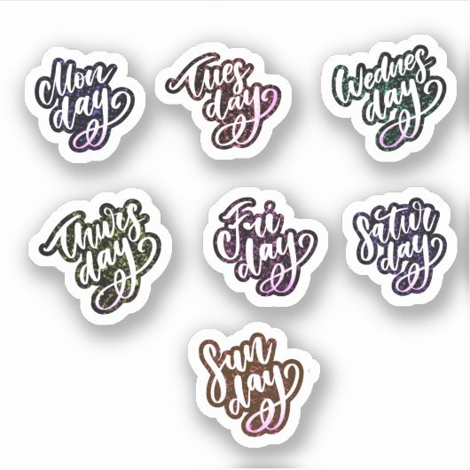 Dagen van de week sticker (Voorkant)