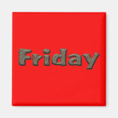 Dagen van de week - vrijdag magneet (Voorkant)