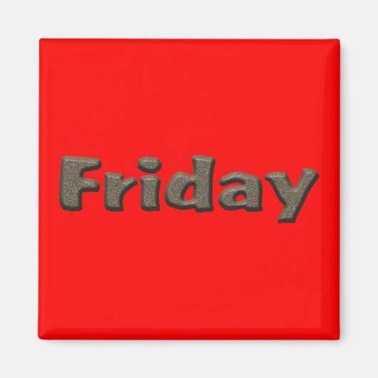 Dagen van de week - vrijdag magneet (Voorkant)