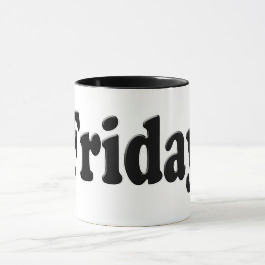 Dagen van de week - vrijdag mok (Midden)