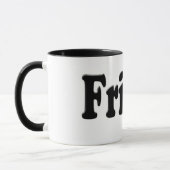 Dagen van de week - vrijdag mok (Links)