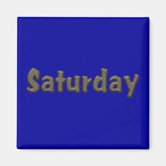 Dagen van de week - zaterdag magneet (Voorkant)