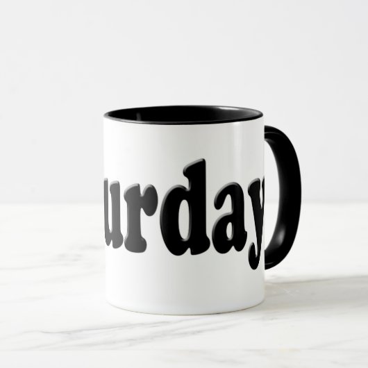 Dagen van de week - zaterdag mok (Voorkant rechts)