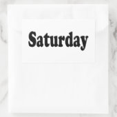 Dagen van de week - zaterdag rechthoekige sticker (Tas)