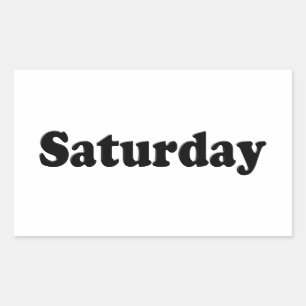Dagen van de week - zaterdag rechthoekige sticker