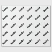 Dagen van de week - zondag cadeaupapier (Vlak)