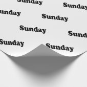 Dagen van de week - zondag cadeaupapier (Hoek)