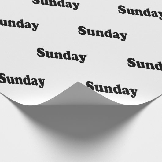 Dagen van de week - zondag cadeaupapier (Hoek)