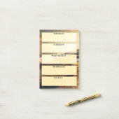 Dagen van de Week Zonnig Geel Post-it® Notes (Op bureau)