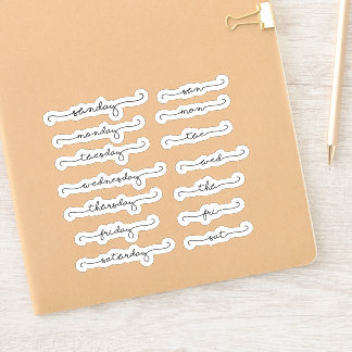 Dagen van de weekblad sticker planner