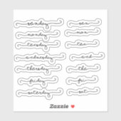 Dagen van de weekblad sticker planner (Vel)