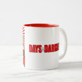 Dagen van donkere koffie-mok tweekleurige koffiemok (Voorkant rechts)