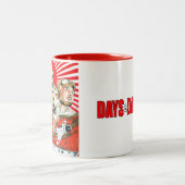 Dagen van donkere koffie-mok tweekleurige koffiemok (Center)