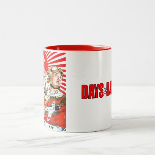 Dagen van donkere koffie-mok tweekleurige koffiemok (Center)