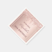 Dagen van een feest met roos goudglitter servet (Hoek)