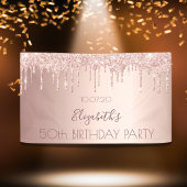 Dagen van goudglitter op een feestdag roos spandoek