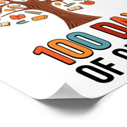 Dagen van groeiende leraar Kinder 100e dag van sch Poster (Hoek)