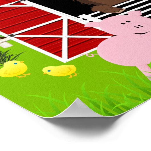 Dagen van het Poster van boerderijdieren (Hoek)