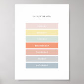 Dagen van het Poster van Montessori Classroom (Voorkant)