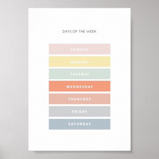 Dagen van het Poster van Montessori Classroom (Voorkant)