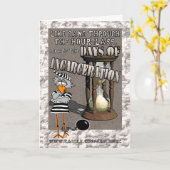 Dagen van incarcering: "Succes" Jailbird card Kaart (Gele Bloem)