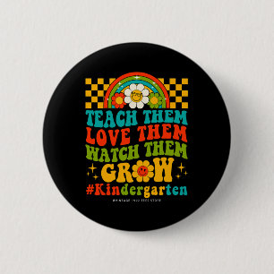 Dagen van kleuterjuf leraren houden van ze kijken ronde button 5,7 cm