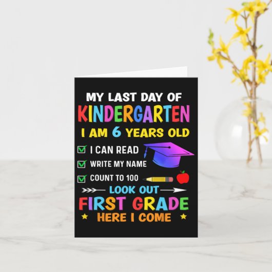 Dagen van Kleuterschool Afstuderen 2024 Afstuderen Kaart (Gele Bloem)