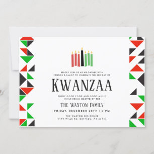 Dagen van Kwanzaa   Uitnodiging feestdag