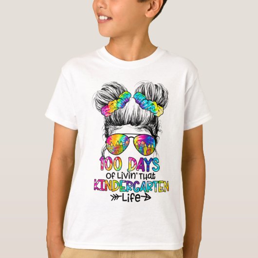 Dagen van leven die kleuterschool leven 100 dagen  t-shirt (Voorkant)