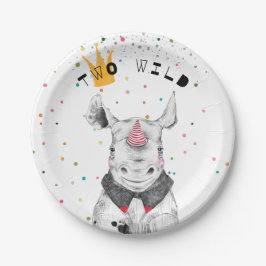 Dagen van moderne dieren papieren bordje