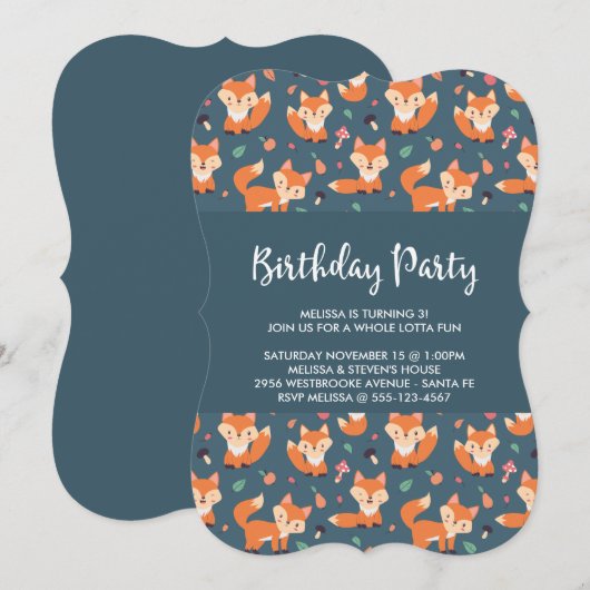 Dagen van Oranje vossenpatroon Kaart (Voorkant / Achterkant)